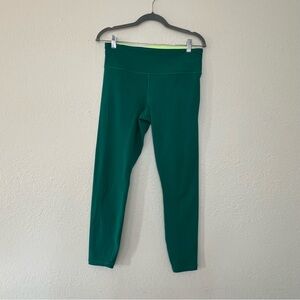 Athleta Alicia Keys Cropped Leggings Yoga Pants Teal Turquoise Women’s Large‎
